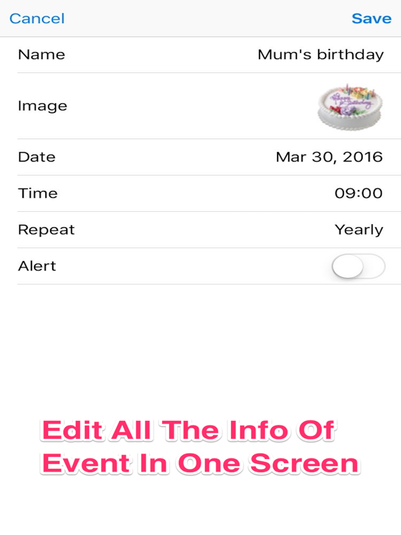 Screenshot #5 pour Days Until Date Alarm - New Years, Wedding, Birthday Countdown