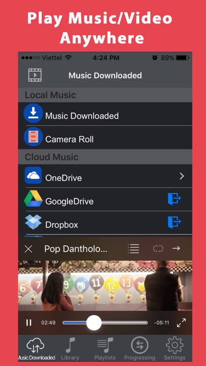Music Cloud - Mp3 Music Player & Streamer Offline and Playlist Music/Video Saver for Cloud Platforms