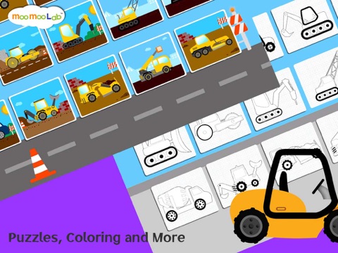 Screenshot #6 pour Les Véhicules de Chantier pour Enfants - Camion et Engin Puzzles, Activités et Jeux Interactifs