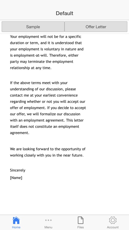 Job Offer Letter