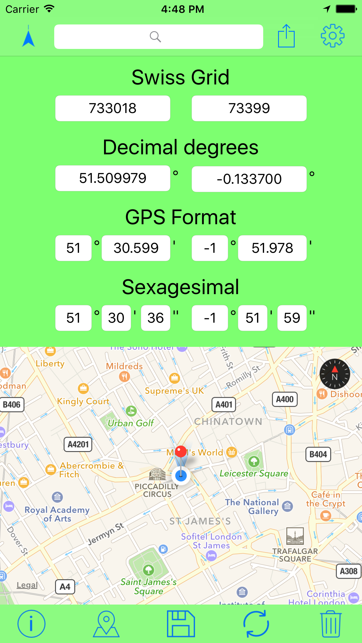 Swiss Grid Coordinates Tool