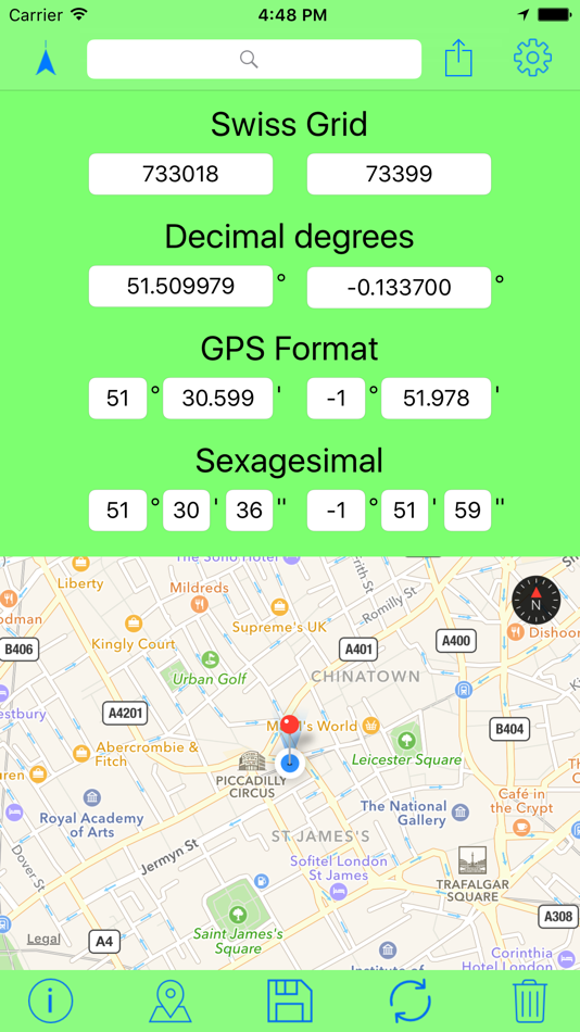 #4. Swiss Grid Coordinates Tool (iOS) Podle: Nicolas Schotten