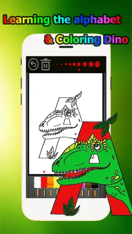 Game screenshot Dinosaur world Alphabet Coloring Book Grade 1-6: coloring pages learning games free for kids and toddlers apk