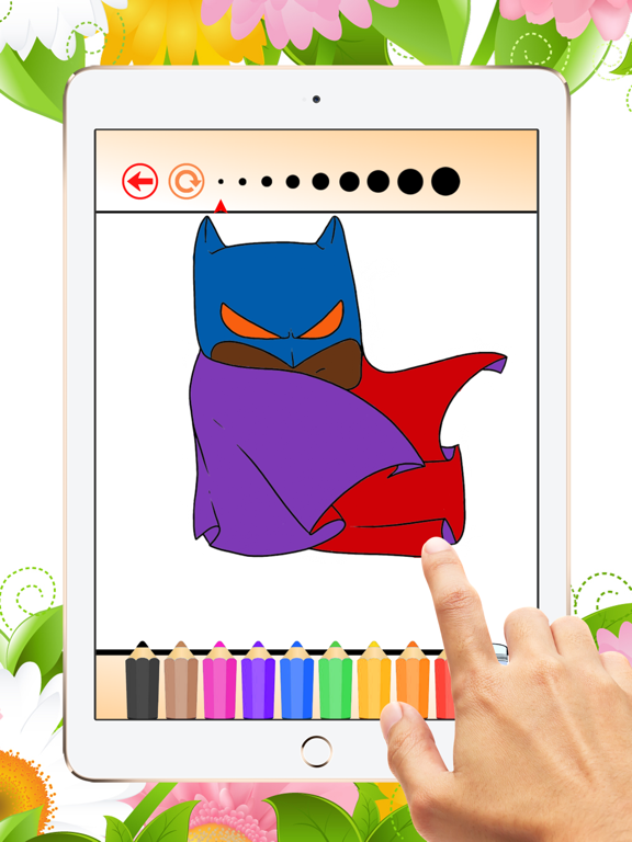The Bat Coloring Book: Learn to color and draw a bat man, Free games for children