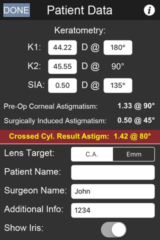 Toric Lab - Simulations for Toric IOL screenshot 2
