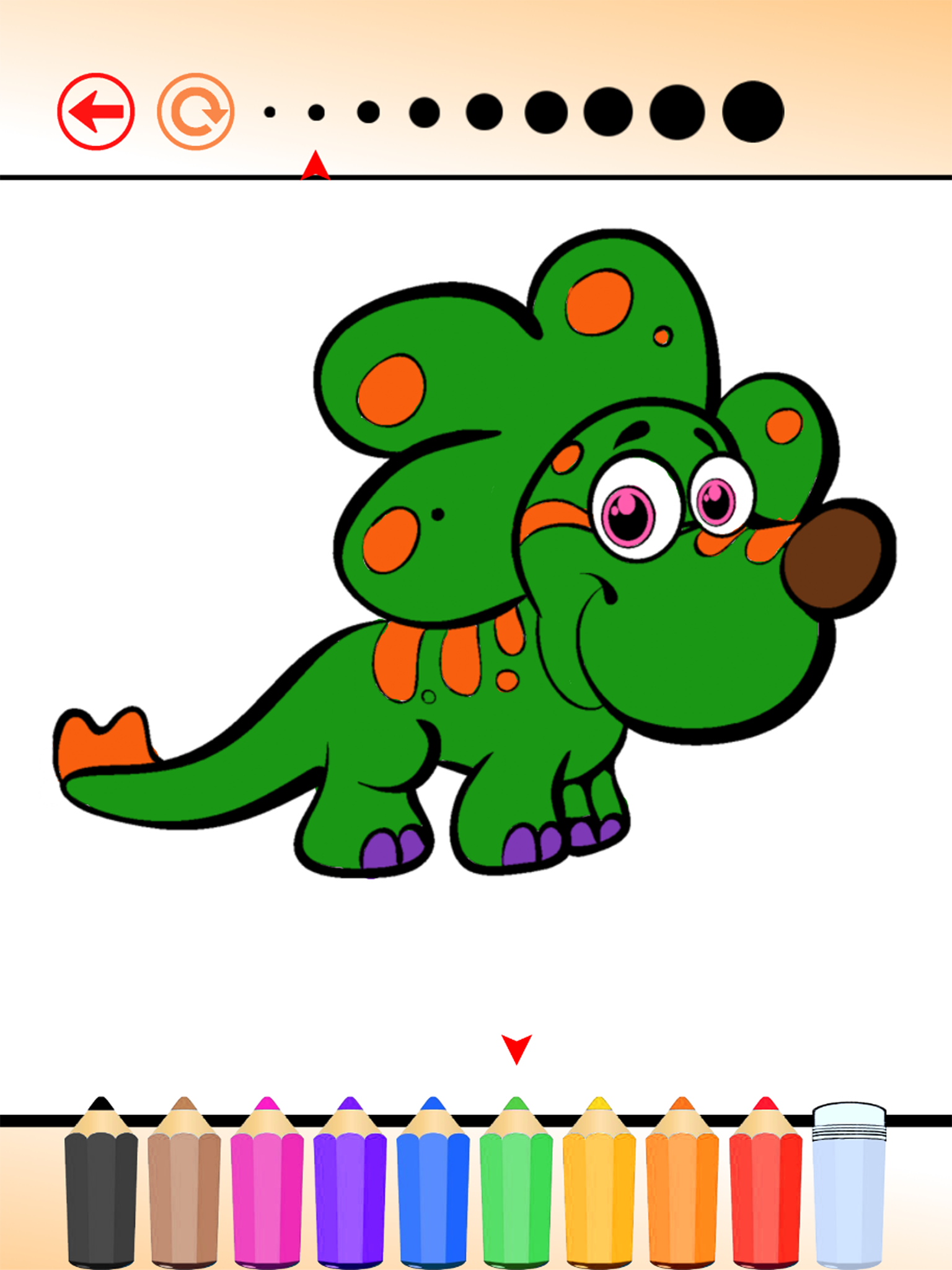 The Dinosaur Coloring Book HD: Learn to color and draw a dinosaur, Free games for children screenshot 5