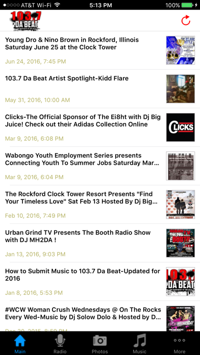 Screenshot 1 of 103.7 Da Beat App
