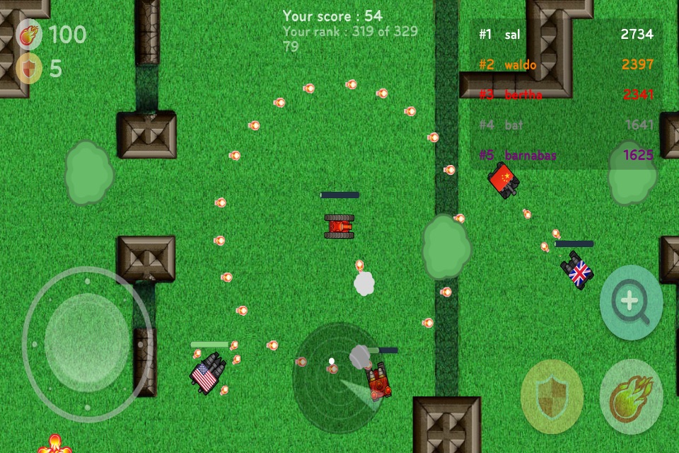 iTanky.IO - Best Online Multiplayer Battle War Game for Slither.IO screenshot 2