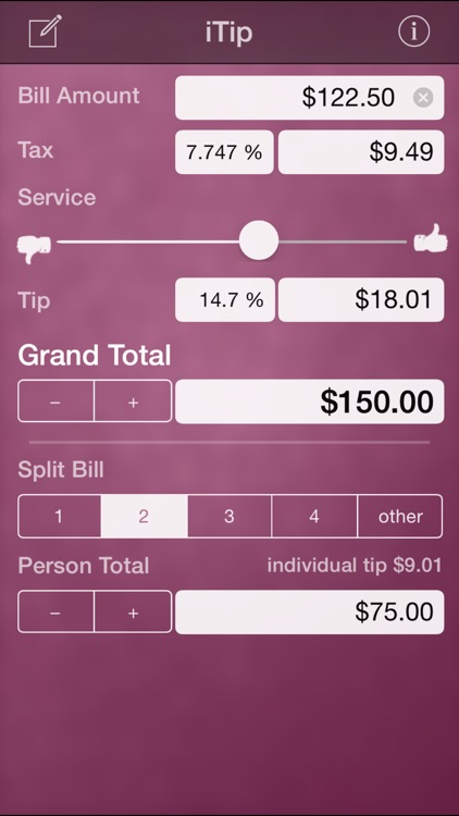 iTip Calculator by PalaSoftware