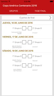 copa america centenario clasificaciones - estados unidos 2016 iphone capturas de pantalla 3