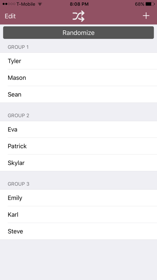 #1. Pair Randomizer (iOS) 由: Emily Mearns