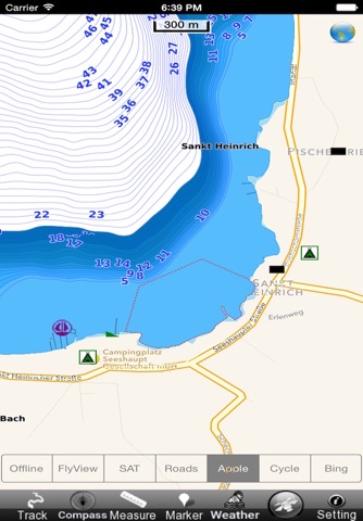 Bayern  GPS Navi Karte für bootfahren angeln und segeln screenshot 4