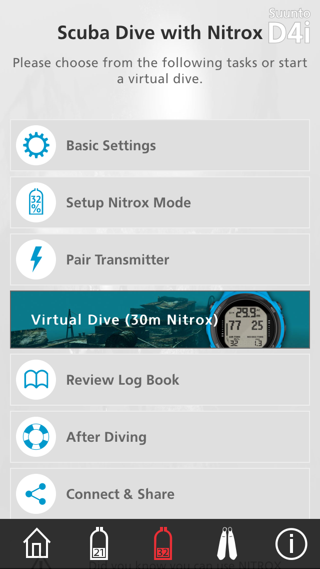 Suunto Dive Learning Tools – Teach yourself how to set up and use the Suunto D4i Novo, Vyper Novo and Zoop Novo.