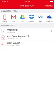 save as pdf - from anywhere - convert text, word, excel, openoffice, libreoffice and other files to pdf - all in one pdf converter iphone screenshot 1