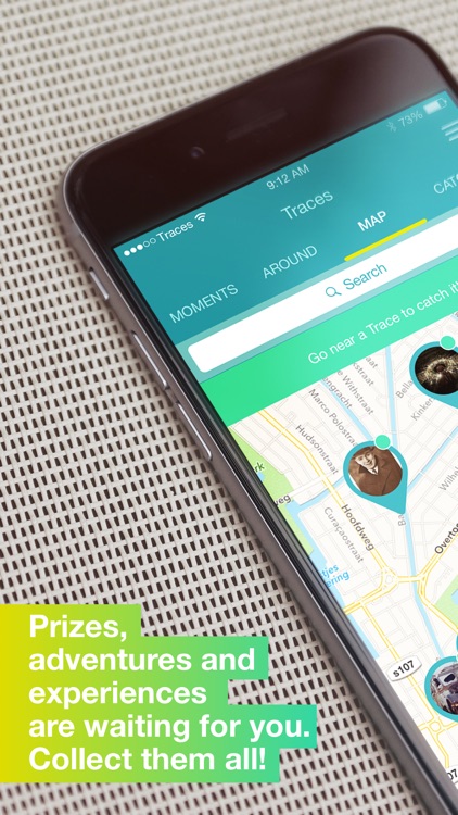 Traces: memories floating in real world locations.