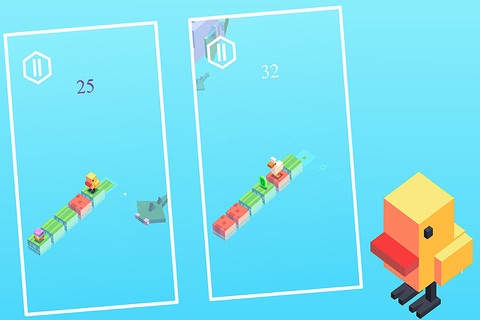 Crossy River:Risky Bird  - Tap Jump Endless Arcade Game screenshot 2