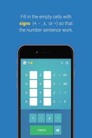 Find the sign - math puzzle screenshot 2