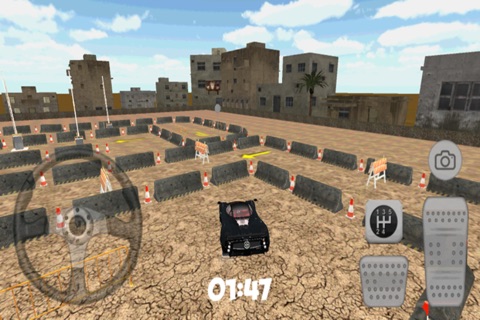 Black Sport Car Park Driving City screenshot 3