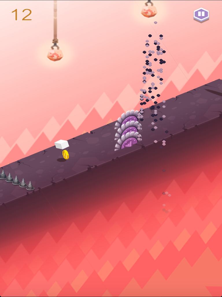 Cubi Cloud Jump Endless Isometric : 8bit Addicting Survival Games screenshot 4