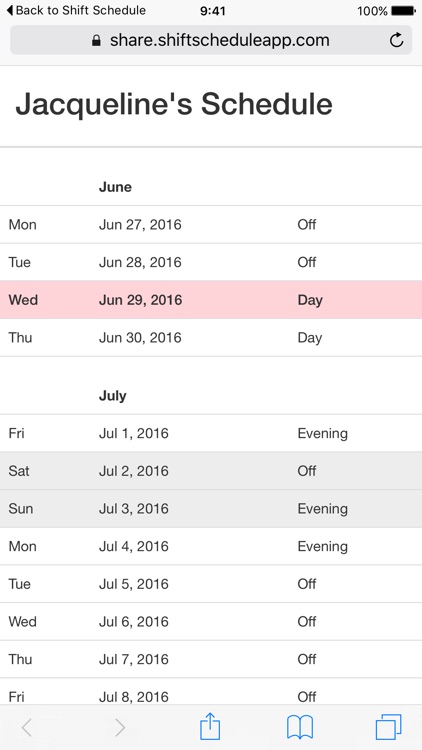 Shift Schedule - Type and Share Your Schedule screenshot-4