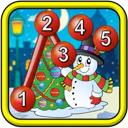 Kids Christmas Connect the Dots Puzzles - educational dot to dot game for preschool children 2+ app icon