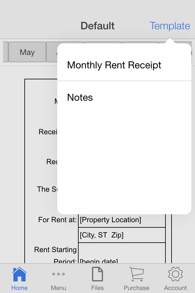 Monthly Rent Receipt screenshot 2