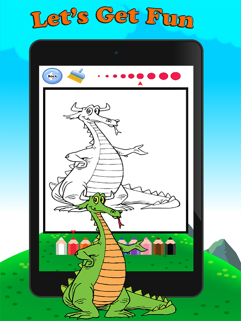 Dragon Paint and Coloring Book: Learning skill best of fun games free for kids screenshot 8