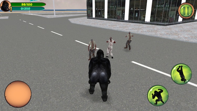 Real Gorilla vs Zombies - City screenshot-4