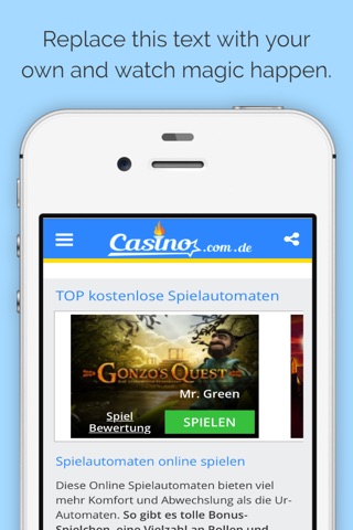 Casino.com.de App – die besten Online Casinos mit Bonus für Spielautomaten, Blackjack, Roulette, Jackpot Slots und live Casino Spiele – alles in einer App screenshot 2