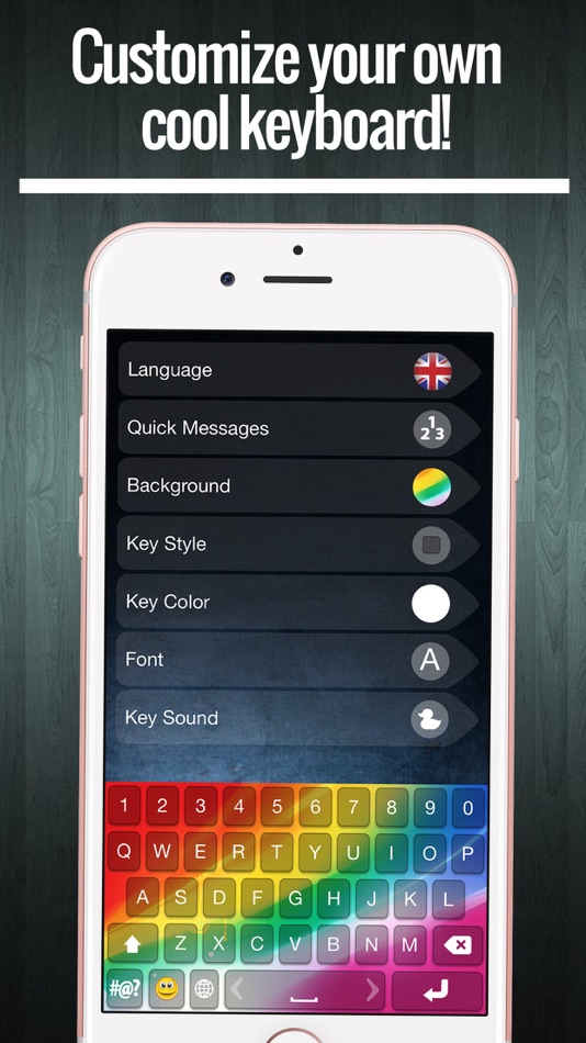 #3. Rainbow Keyboard Changer – Cool Emoji Keyboard.s with Beautiful Color.ful Themes and Fonts (iOS) 由: Sandra Djukic