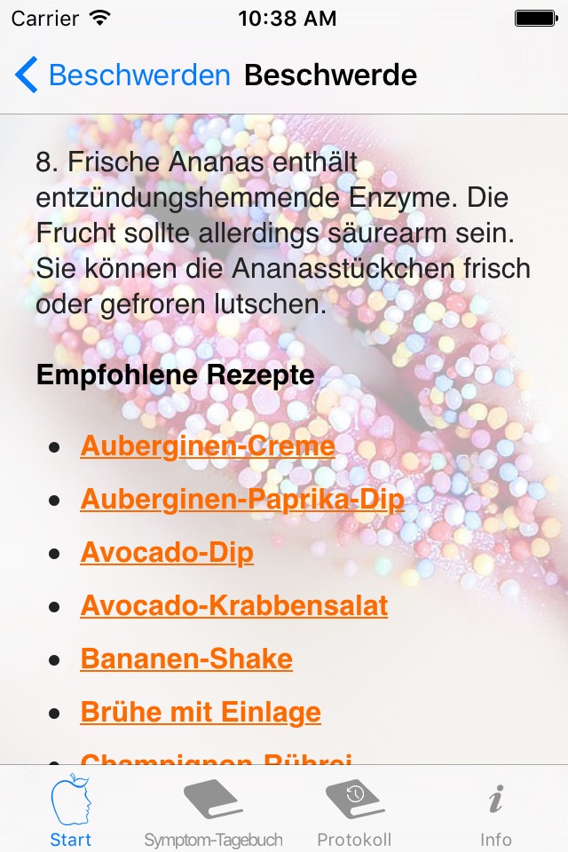 Essen bei Krebs screenshot 2