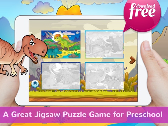 Dinosaurs Jigsaw Puzzles Free For Kids & Toddlers! iPad screenshot 3 - Games app