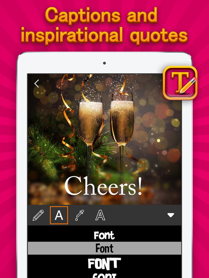Text on Pics Photo Editor – Add Cool Captions to Pictures for Inspirational Wallpapers