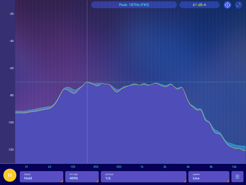 Screenshot #2 for Octave Band Real Time Frequency Analyzer and Sound Level Meter