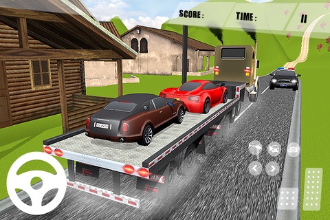 Off-Road Car Transporter Crazy Truck Driver Game – Fly Helicopter Crane screenshot 2