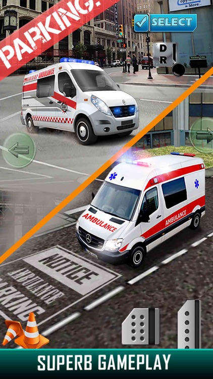 Ambulance Emergency Parking 3D - Real Heavy Car Driving Test Critical Mission