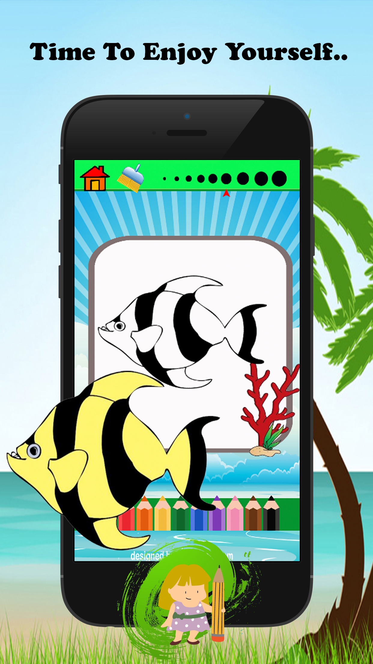 Fish Coloring Book For Kids: Drawing & Coloring page games free for learning skill screenshot 4