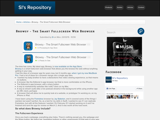 Screenshot #5 pour Browsy - The Smart Fullscreen Web Browser and Website Markdownifier