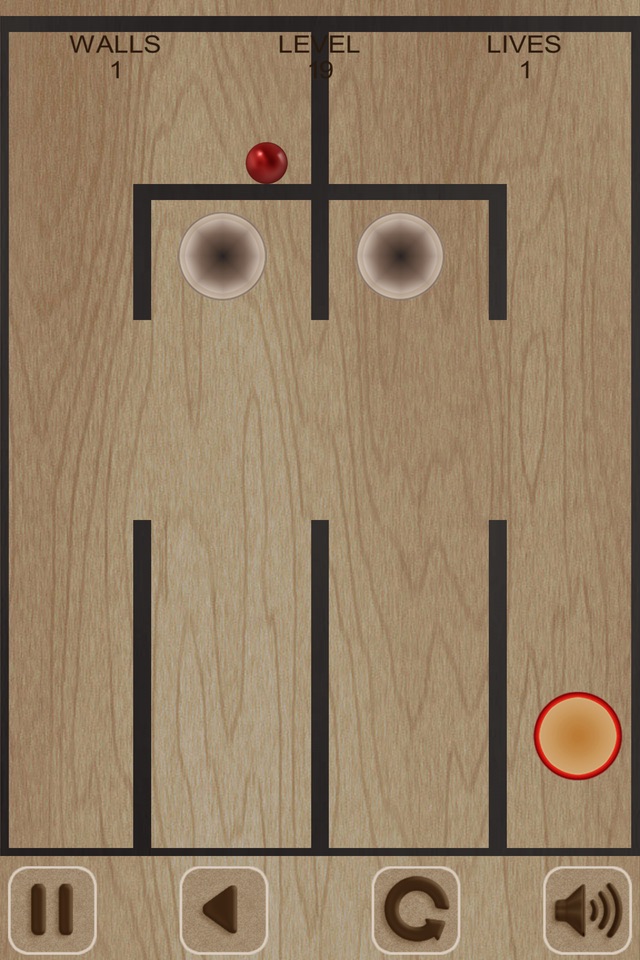 Flying Red Ball and Walls screenshot 2