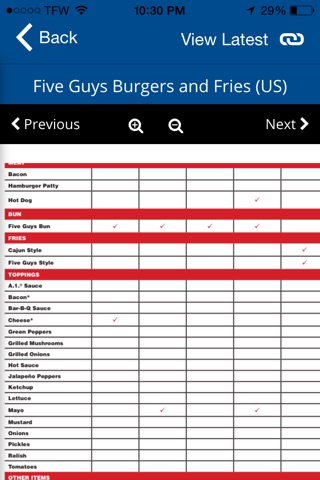 Food Allergy Menus screenshot 2