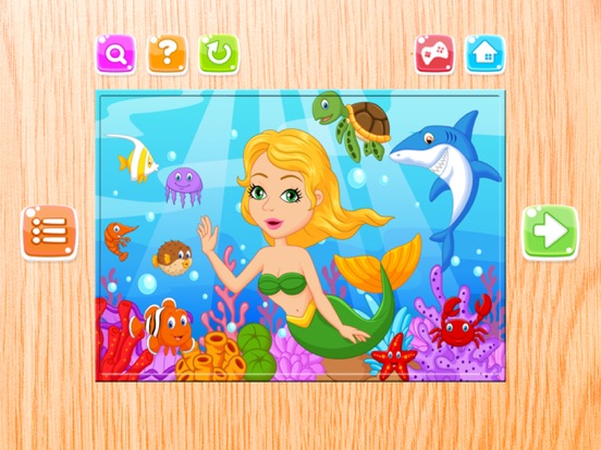 Mermaid Princess Puzzle Under Sea Jigsaw for Kids iPad screenshot 5 - Games app