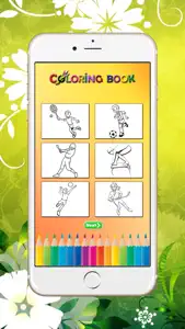 Sport Coloring Book: Learn to color and draw an athlete, football player, tennis and more screenshot #2 for iPhone