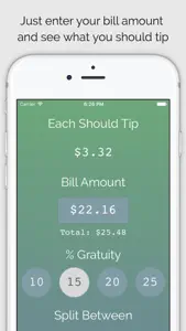 Tiply - Tip Calculator + Widget screenshot #2 for iPhone