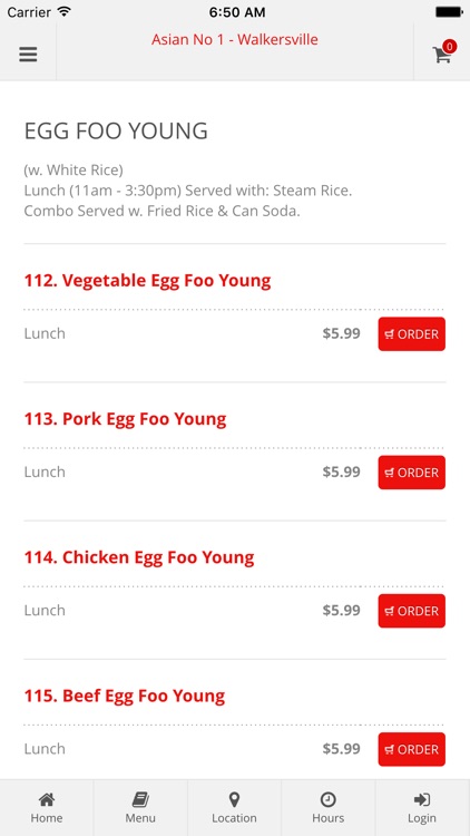 Asian No 1 - Walkersville Online Ordering