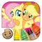 The official My Little Pony companion app for Painting Lulu's coloring set