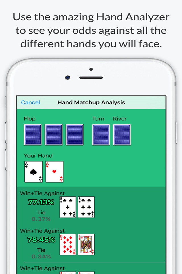 Texas Holdem Poker Odds Calculator - Calculate chances to win screenshot 2