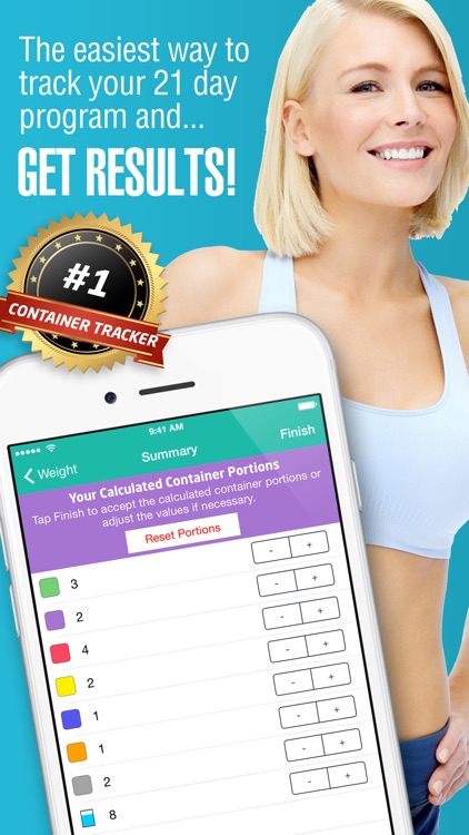21 Day Container Tracker™ - Exercise, Diet, Weight, and Body Measurement Fix