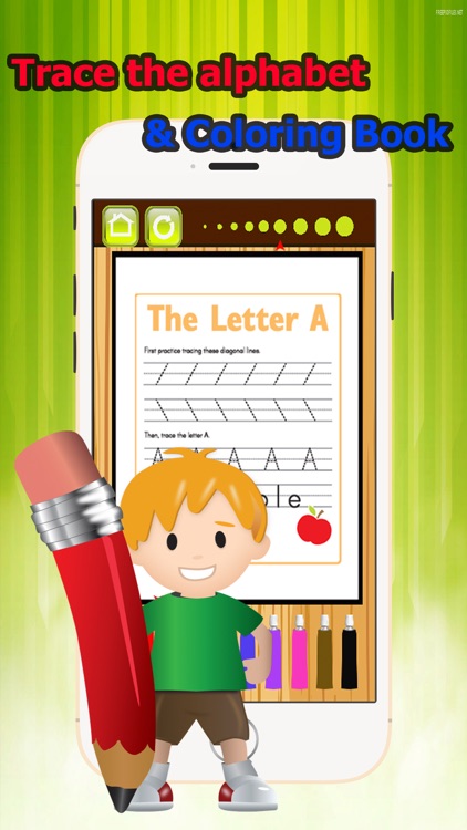 Trace Alphabet Coloring Book grade 1-6: ABC learning games easy coloring pages free for kids and toddlers