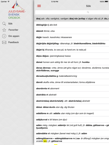Screenshot #4 pour Lulesamisk-svensk ordbok