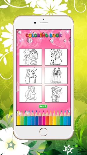 婚禮著色書：學習色彩和畫結婚證，為兒童免費遊戲(圖2)-速報App